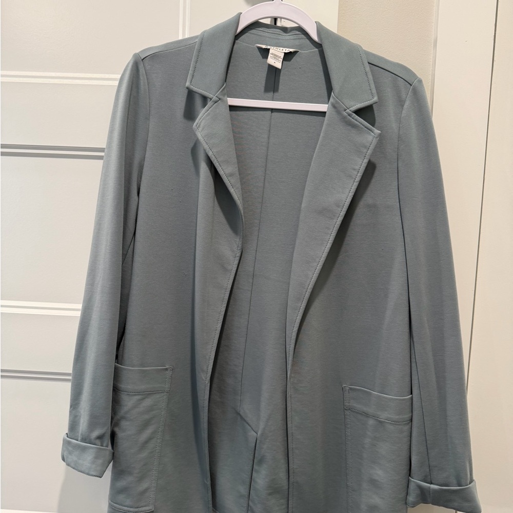 Athleta Open-Front Blazer Jacket in Sage Green